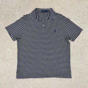 POLO Ralph Lauren Polo Mens Size L Gray Classic Fit Striped 100% Cotton Shirt